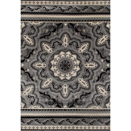 Art Carpet 8 X 11 Ft. Milan Collection Fanciful Woven Area Rug, Gray 24347